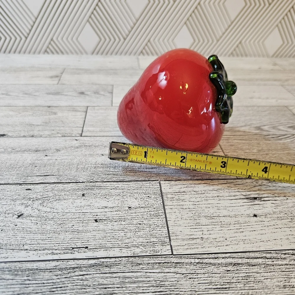 Murano Style Art Glass Strawberry Hand Blown Glass